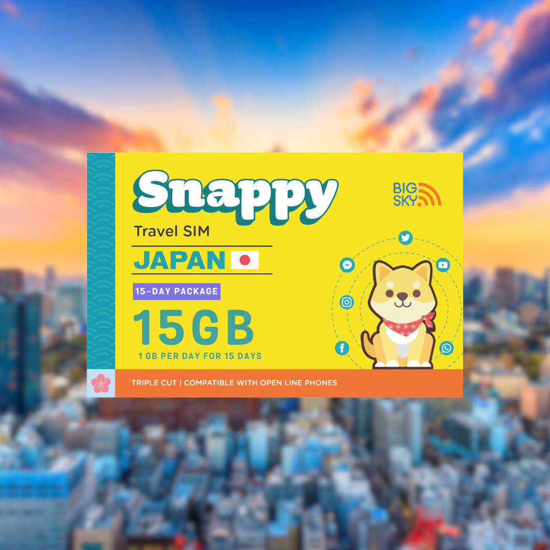 JAPAN TRAVEL SIM (Snappy Travel SIM Powered by Big Sky Nation)