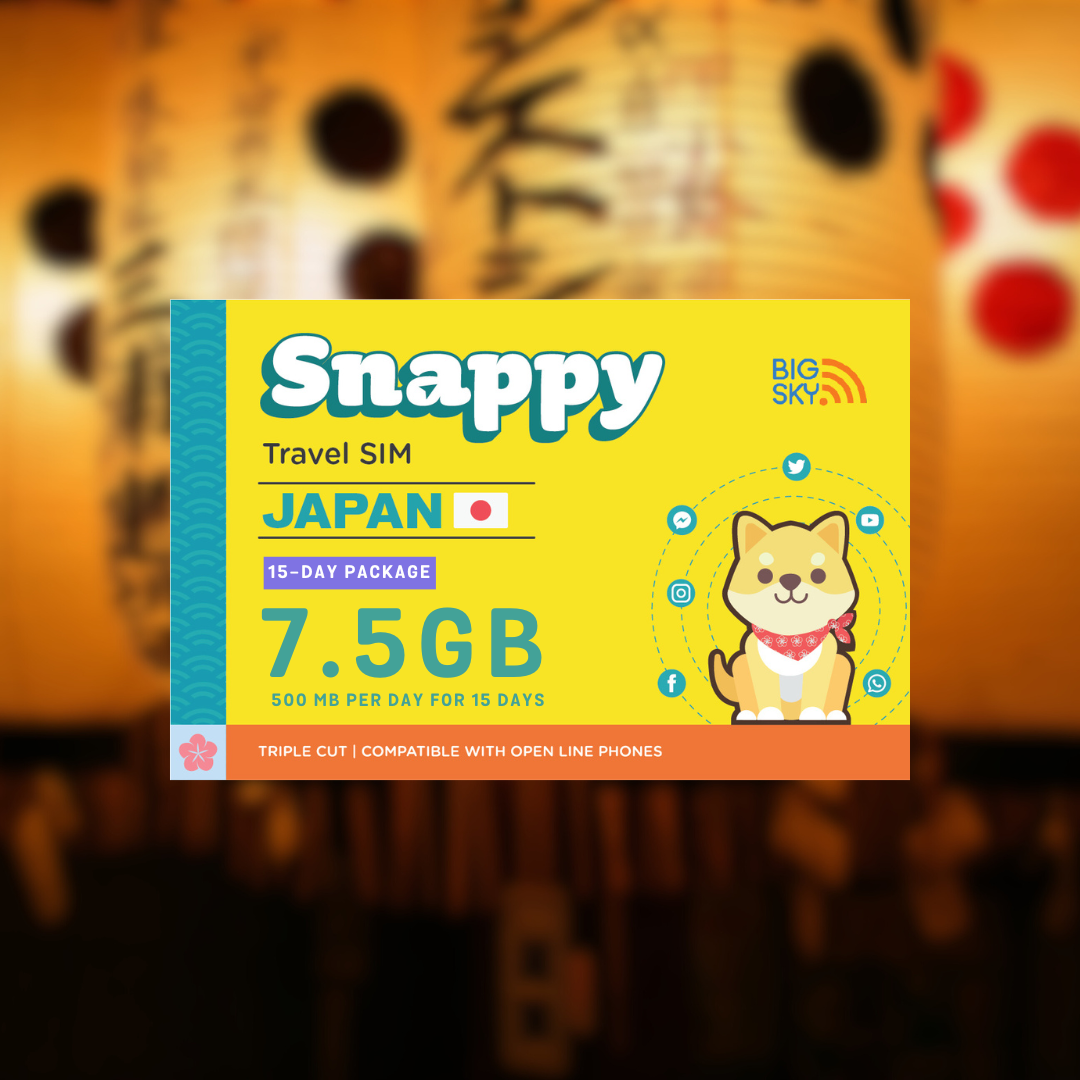 JAPAN TRAVEL SIM (Snappy Travel SIM Powered by Big Sky Nation)