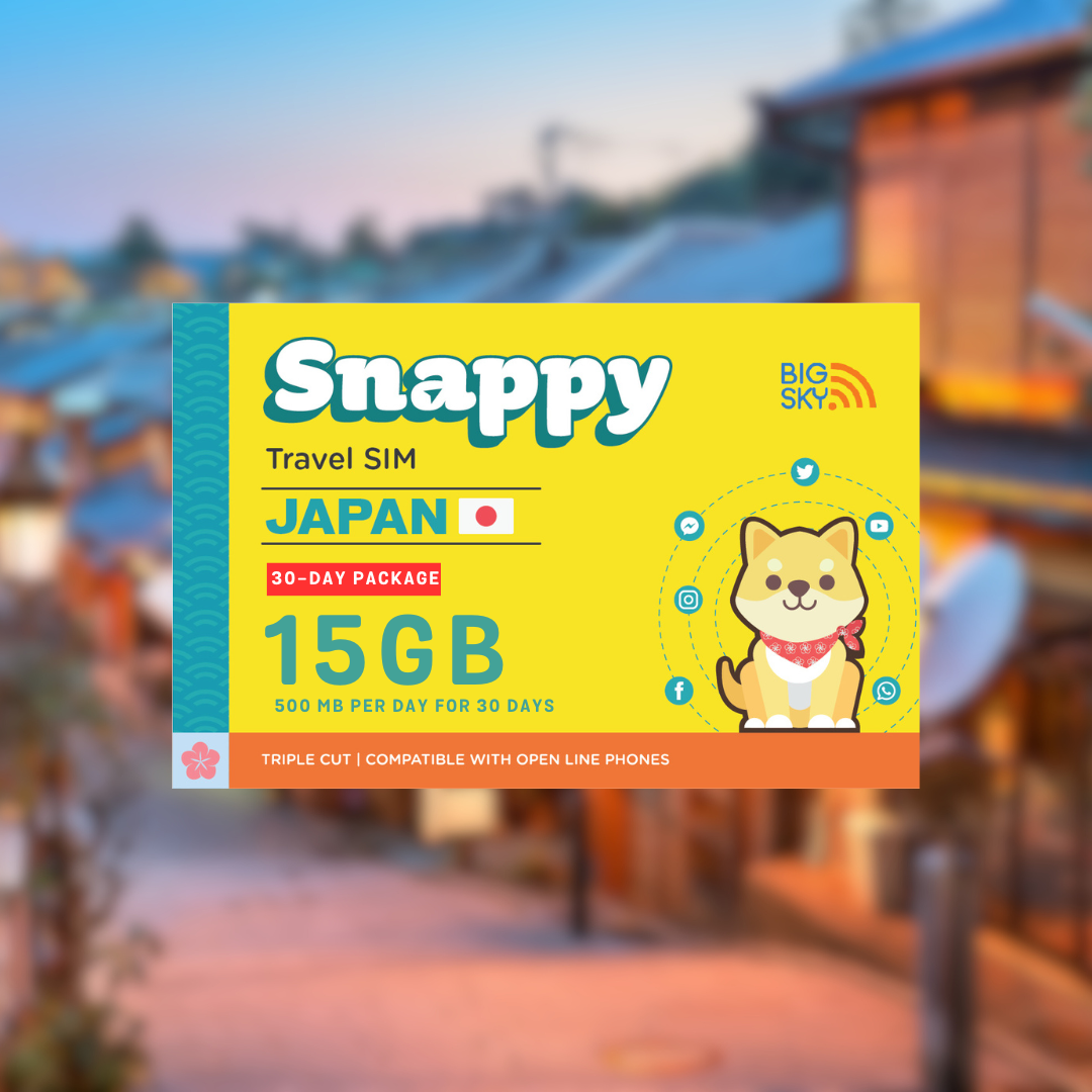 JAPAN TRAVEL SIM (Snappy Travel SIM Powered by Big Sky Nation)